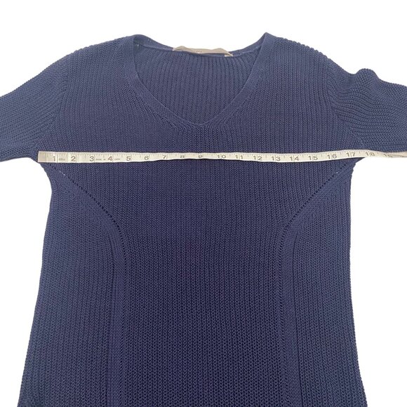 Athleta Highline V-Neck Navy Blue Tunic Sweater Size XS‎ - Picture 6 of 7